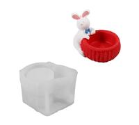YIGZYCN Stampi in silicone a forma di lepre pasquale, facili da decomporre per realizzare contenitori di sapone, decorazioni per la casa, stampi in silicone per colata in