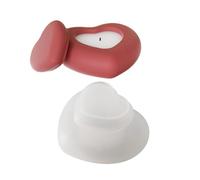 YIGZYCN Stampo in silicone per resina alla moda a forma di cuore robusto stampo in silicone set decorazione per scatola di immagazzinaggio in resina epossidica cristallo e candela