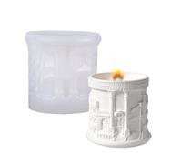 YIGZYCN Stampo in silicone per resina stampo in silicone per la produzione di candele e arte in resina romana Street Storage Cup Crafting disegni nordici decorazione domestica