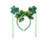 YIGZYCN StPatricks Day Hairhoop per festa nazionale irlandese celebrazione polvere scintillante fascia per feste a tema festival raduni trifogli fascia