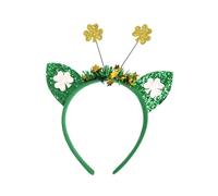 YIGZYCN StPatricks Day Hairhoop per festa nazionale irlandese celebrazione polvere scintillante fascia per feste a tema festival raduni trifogli fascia