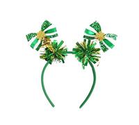YIGZYCN StPatricks Day Hairhoop per festa nazionale irlandese celebrazione polvere scintillante fascia per feste a tema festival raduni trifogli fascia
