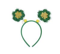 YIGZYCN StPatricks Day Hairhoop per festa nazionale irlandese celebrazione polvere scintillante fascia per feste a tema festival raduni trifogli fascia