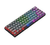 YIGZYCN Tastiera da gioco meccanica a 61 tasti Tastiera da gioco retroilluminata a LED Tastiera completamente trasparente Accessori da gioco per PC