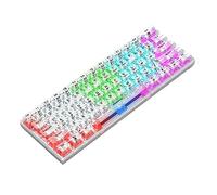 YIGZYCN Tastiera da gioco meccanica a 61 tasti Tastiera da gioco retroilluminata a LED Tastiera completamente trasparente Accessori da gioco per PC