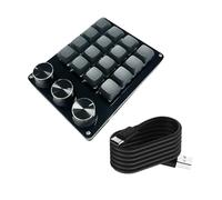 YIGZYCN Tastiera macro portatile a 16 tasti con quadranti programmabili per controlli di gioco avanzati e tastiere di gestione multimediale tastiera manopola doganale