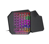 YIGZYCN Tastiere da gioco a mano singola salvaspazio e funzioni programmabili retroilluminate RGB con cavo USB ergonomico tastiere con cavo USB