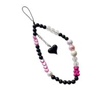 YIGZYCN Unico ciondolo a forma di cuore con ciondolo a forma di telefono, con stili eleganti e fragola, per gli amanti della catena mobile alla moda