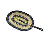 YIGZYCN Ventaglio a mano africano in erba marina intrecciata manuale ventilatore decorazione da parete ventilatore colorato palmare appeso Decors accessori ventola di raffreddamento