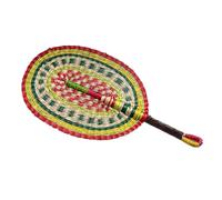 YIGZYCN Ventaglio a mano africano in erba marina intrecciata manuale ventilatore decorazione da parete ventilatore colorato palmare appeso Decors accessori ventola di raffreddamento