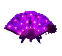 YIGZYCN Ventaglio a mano pieghevole con luce a LED, ventaglio pieghevole vintage per Halloween, festa di nozze, balli, fotografia, puntelli luminosi