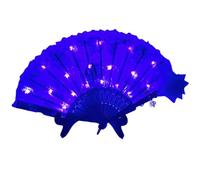 YIGZYCN Ventaglio a mano pieghevole con luce a LED, ventaglio pieghevole vintage per Halloween, festa di nozze, balli, fotografia, puntelli luminosi