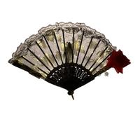 YIGZYCN Ventaglio a mano pieghevole con luce a LED, ventaglio pieghevole vintage per Halloween, festa di nozze, balli, fotografia, puntelli luminosi