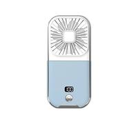 YIGZYCN Ventilatore con display digitale Piccolo ventilatore pieghevole USB ricaricabile 3000mAh Fan per lavoro all'aperto Campeggio Pesca Display digitale Ventilatore pieghevole