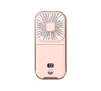YIGZYCN Ventilatore con display digitale Piccolo ventilatore pieghevole USB ricaricabile 3000mAh Fan per lavoro all'aperto Campeggio Pesca Display digitale Ventilatore pieghevole