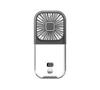 YIGZYCN Ventilatore con display digitale Piccolo ventilatore pieghevole USB ricaricabile 3000mAh Fan per lavoro all'aperto Campeggio Pesca Display digitale Ventilatore pieghevole
