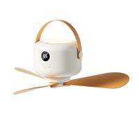 YIGZYCN Ventilatore da campeggio Foglie Staccabili Batteria Ricaricabile 5 Velocità Regolabile Illuminazione Telecomando Per Esterni E Dormitori Ventilatore Da Soffitto Portatile Per Campeggio
