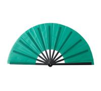 YIGZYCN Ventilatore portatile pieghevole KungFu da 10 pollici con osso nero in tinta unita ventilatore a mano per esposizioni culturali e forniture di celebrazione Kung Fu Fan