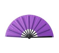 YIGZYCN Ventilatore portatile pieghevole KungFu da 10 pollici con osso nero in tinta unita ventilatore a mano per esposizioni culturali e forniture di celebrazione Kung Fu Fan