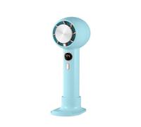 YIGZYCN Ventilatore portatile ricaricabile a 3 marce Display digitale Pocket Hand Fan per viaggio ufficio casa campeggio all'aperto tre velocità