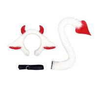 YIGZYCN Yak Orecchie Fascia con Yak Tail Animal Yak Costume Set Halloween Cosplay Costume