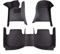 YIHANBRI Tappetini Auto Pelle su Misura, per Ford Fiesta ST Line 2018 2019 2020 Auto Tappetini Sedili Anteriori Posteriori Impermeabili Accessori, Blackred