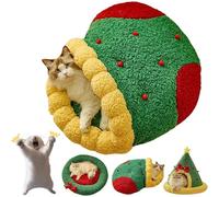 YIHANGG Albero di Natale Triangolo Cuscino per Gatti e Cani, Rimovibile Inverno Cuscino per Gatti Chiuso per Gatti per Dormire Fare Un Pisolino Nascondersi e Giocare(S,Stocking)