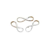 YIHANSS 4pcs 925 Sterling Silver Small Infinity Connector Charms 925 Silver Infinity Charm Shiny Silver Infinity Connectors per Cina