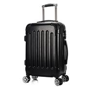 YIHANSS Bagagli da viaggio d'affari da 20 pollici valigie dure bagagli da viaggio d'affari , valigie portatili con ruote doganali a doppia cerniera (colore: nero, dimensione: 20 pollici)