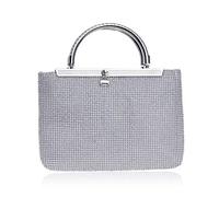YIHANSS Borse da donna in borsa, borse da sera serale per la spalla da donna per una festa di ballo da ballo da sposa incontro annuale adatto al banchetto di nozze (argento) (argento)