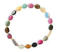 YIHANSS Bracciale Bracciale Feng Shui Bracciale Naturale Gemma Naturale Bracciale tormalina Turmalina Crystal Crystal Crystal Haubation Gioielli per Le Donne Regali di Compleanno delle Ragazze, 57 mm