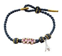 YIHANSS Bracciale di pesca fatta a mano con bracciale bracciale eiffel Bracciale di torre eiffel in argento in argento sterling, braccialetto da calcio regolabile