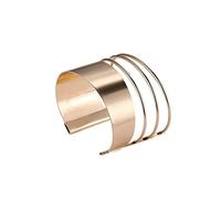 YIHANSS Bracciale per donne boho wide linea bracciale aperto bracciale fresco psycho luccicante anello braccialetti ladie accessori da polso regolabile per ragazze gioielli braccialetti (colore: oro)