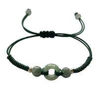 YIHANSS Braccialetto di ciambella giada di grado naturale genuino con perle d'oro 14K regalo per le gioielli per braccialette di mom Bracciale Lucky Cinnabar