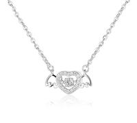 YIHANSS Collana collane per Donne Angel Love Collana per Donne S925 Collana placcata in Oro d'Argento con Ali di Angelo alare a Forma di