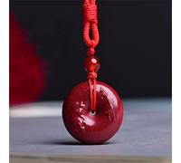 YIHANSS Collane Feng Shui Cinnabar caltorana Collana autentica Pendenza Giada guarigione Chakra Cristal di ricchezza fortunata per la ricchezza del Maglione della Catena di Magli