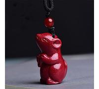 YIHANSS Collane Feng Shui Cinnabar caltorana Collana autentica Pendenza Giada guarigione Chakra Cristal di ricchezza fortunata per la ricchezza del Maglione della Catena di Magli