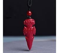 YIHANSS Collane Feng Shui Cinnabar caltorana Collana autentica Pendenza Giada guarigione Chakra Cristal di ricchezza fortunata per la ricchezza del Maglione della Catena di Magli