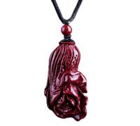 YIHANSS collane Feng Shui ricchezza Cina Cinnabar Cavolo Cinese Collana a Ciondolo di Cavolo Autentico guarigione Chakra Cristallo Reiki Amulet Fortunato ricchezza per la ricchezza del malede
