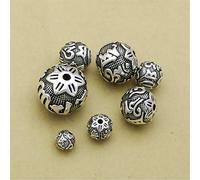 YIHANSS Collane S925 Accessori per Perle d'Argento Accessori intagliati a Sei Caratteri per Perle di Meditazione Ornamento ciondoli per Gioielli Fai-da-Te Fatti a Mano per Gioielli Che producono