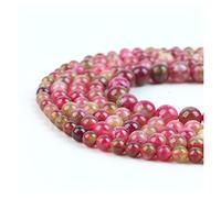 YIHANSS Cristallo Naturale Ruvido a Pietra Naturale di Anguria Cristallo Rotondo Perle sciolte per Gioielli Che producono Accessori Bracciale Fai-da-Te 4 6 8 10 10 mm Crystal Decorazione per la casa