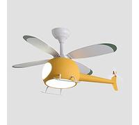 YIHANSS Lampadario Casa Cartoni Animati Ventilatore per Aereo Luce Ventilatore Elettrico per Bambini semplicità Moderna Plafoniera Ventilatore da soffitto Luci Regolazione della velocità a 6 velocità