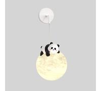 YIHANSS Plionate murali Moderne, Fumetti Panda Sconcetto Pianeta Lampada a Parete Bambola Luce murale con sfumatura acrilica sferica, Moderne lampade a Parete a LED - 5W - 3 modalità di Colore Luce