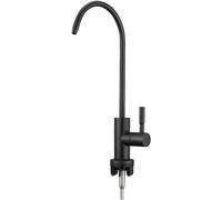 YIHANSS Rubinetti da Cucina lavello Filtro Acqua feroce in Acciaio Inossidabile in accertamento a Collo di Allevamento inverso Rubinetto-Nero (Nero)