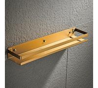 YIHANSS Scaffali angolari moderni per cucina e bagno - portaoggetti montati a parete per bottiglie di condimento e shampoo - design in oro elegante, 30 cm
