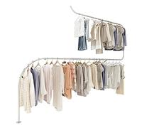 YIHANSS Servitore di Abbigliamento per Il Negozio di Abbigliamento, Negozio di Abbigliamento in Metallo in Ferro a Parete Scaffali per Montaggio a Parete, griglia per Abbigliamento per Abbigliamento