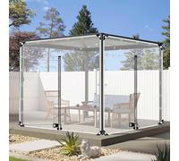 YIHANWUU in Teltrasparente per Esterni con Cerniera, Pannello Laterale in Teltrasparente per Pioggia, Copertura in Telimpermeabile in Pvc da 0,03 cm con Occhielli, per Giardino Pergolato Gazebo Patio