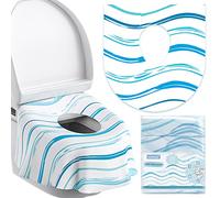 YIHATA 20 Pezzi Copriwater USA e getta per bambini e adulti Coprisedili Monouso per WC Pubblico, Portatile accessori da viaggio universali per l'addestramento al vasino, avvolti singolarmente