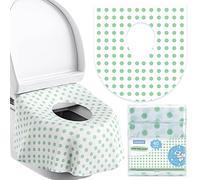 YIHATA 40 Pezzi Copriwater USA e getta per bambini e adulti Coprisedili Monouso per WC Pubblico, Portatile accessori da viaggio universali per l'addestramento al vasino, avvolti singolarmente