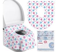 YIHATA 40 Pezzi Copriwater USA e getta per bambini e adulti Coprisedili Monouso per WC Pubblico, Portatile accessori da viaggio universali per l'addestramento al vasino, avvolti singolarmente